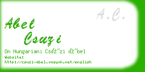 abel csuzi business card